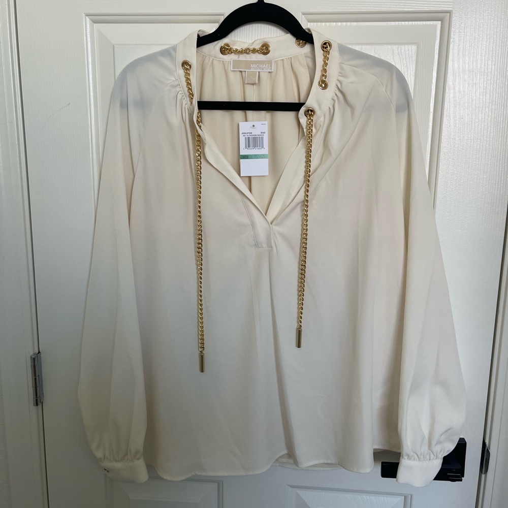 Michael Kors Blouse with Gold Chain